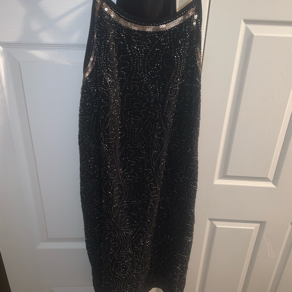 Beaded Black Cocktail Dress